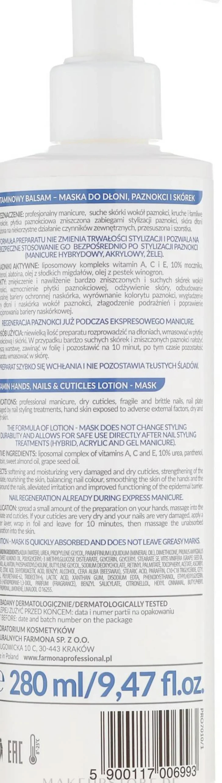 Vitamin-Lotion-Maske für Hände, Nägel und Nagelhaut