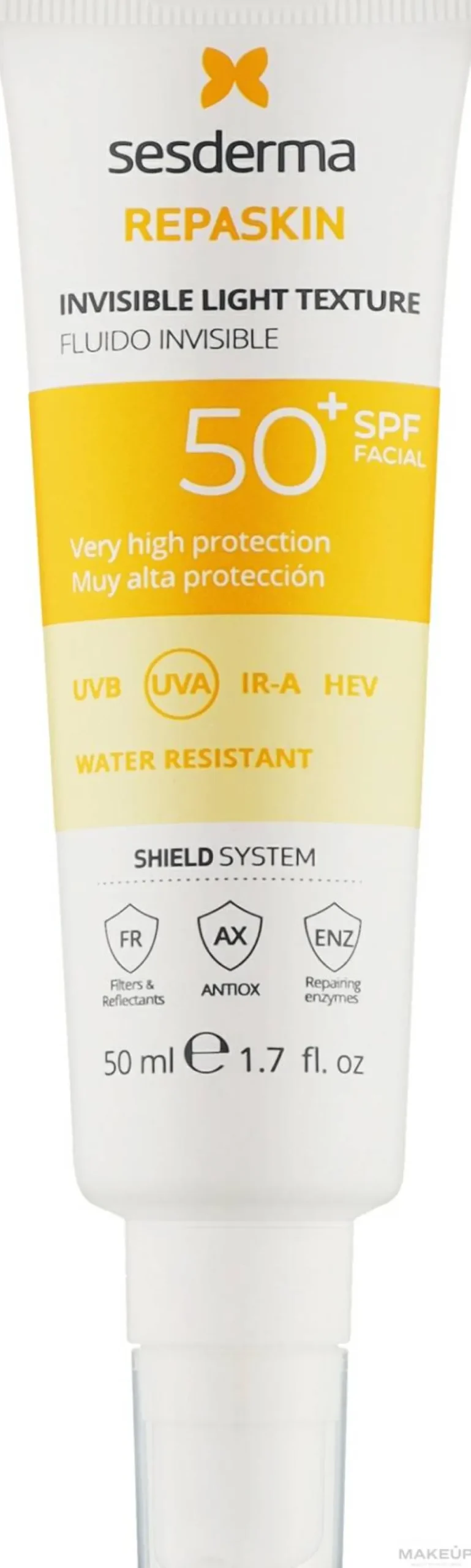 Wasserfeste Sonnenschutzcreme für das Gesicht SPF 50