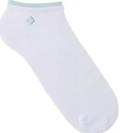 Weiße Socken mit blauem Einsatz