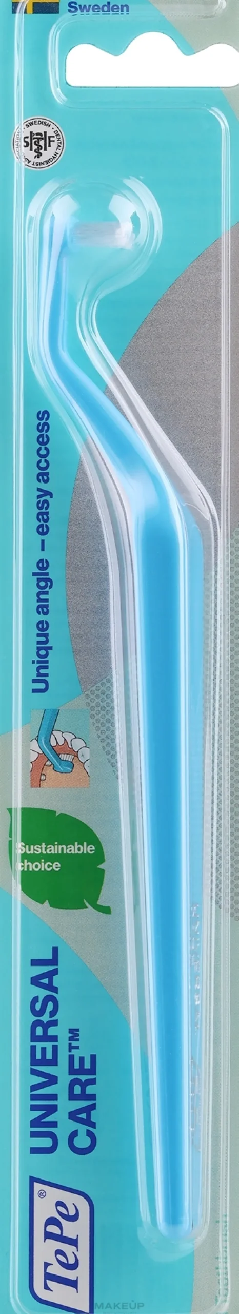 Zahnbürste für Zahnersatz und Implantate blau