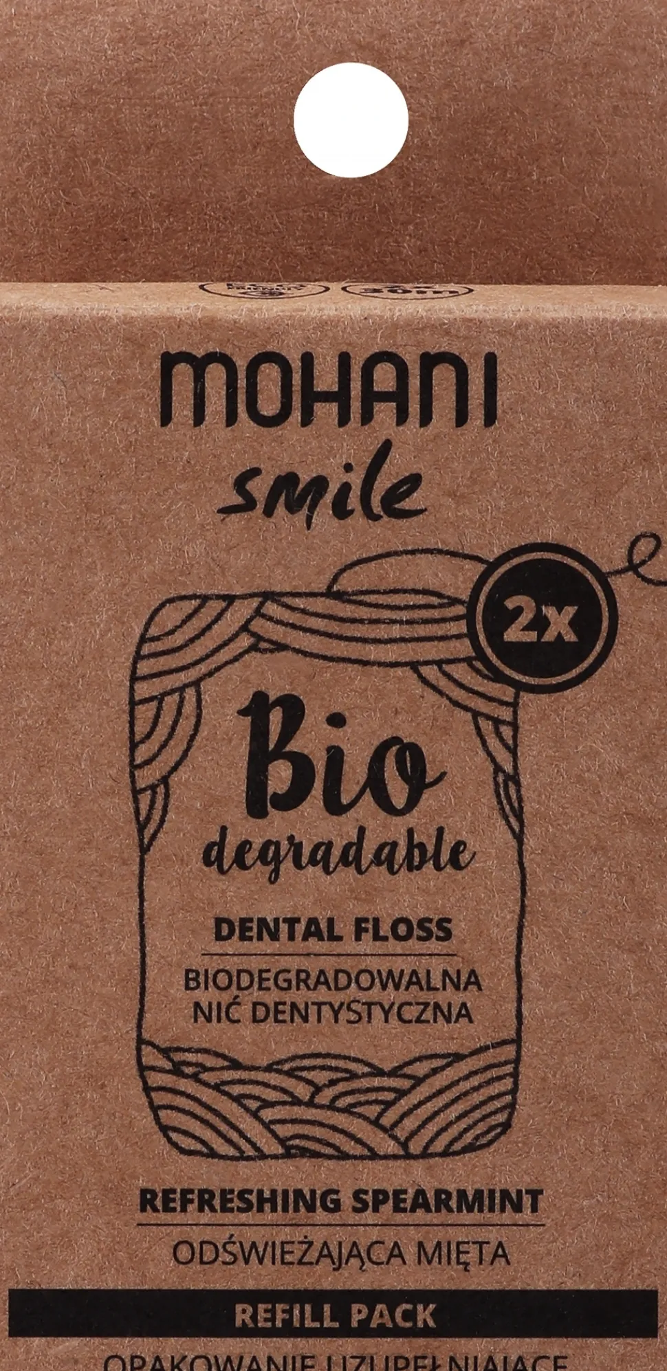 Zahnseide mit Minze biologisch abbaubar