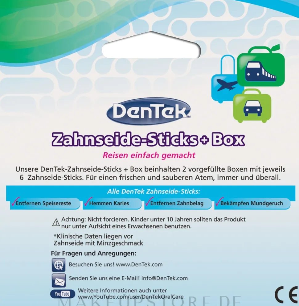 Zahnseide-Sticks + Box grün rose