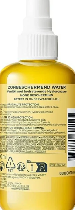 Zweiphasen-Feuchtigkeitsspray mit Sonnenschutzwasser für Gesicht und Körper mit Hyaluronsäure SPF50