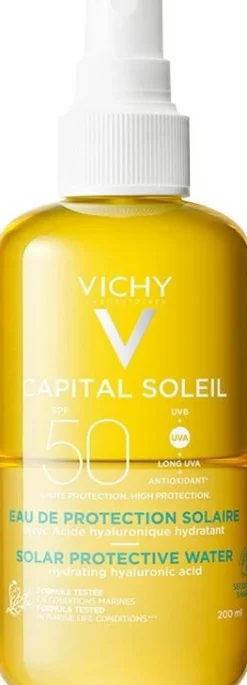 Zweiphasen-Feuchtigkeitsspray mit Sonnenschutzwasser für Gesicht und Körper mit Hyaluronsäure SPF50