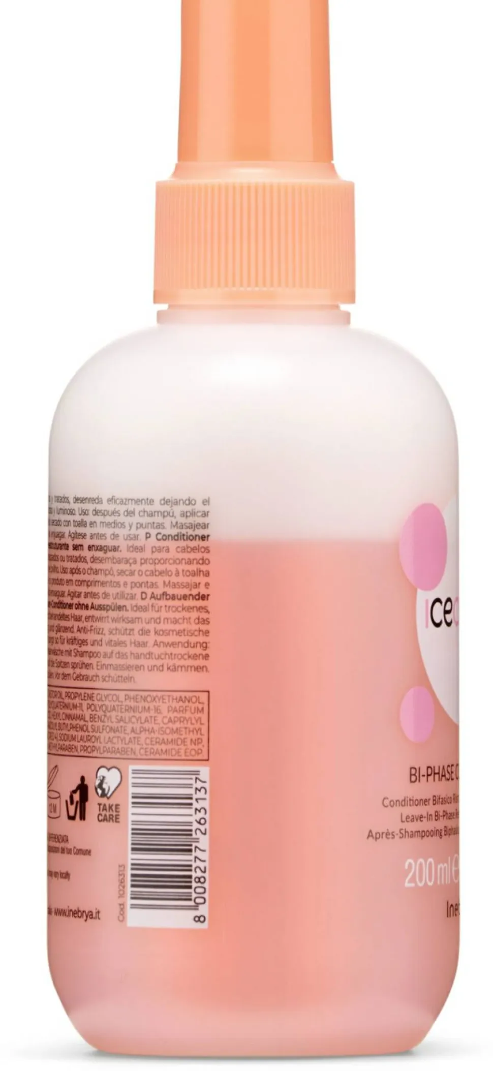 Zweiphasiger Haarspülung-Spray mit Keratin